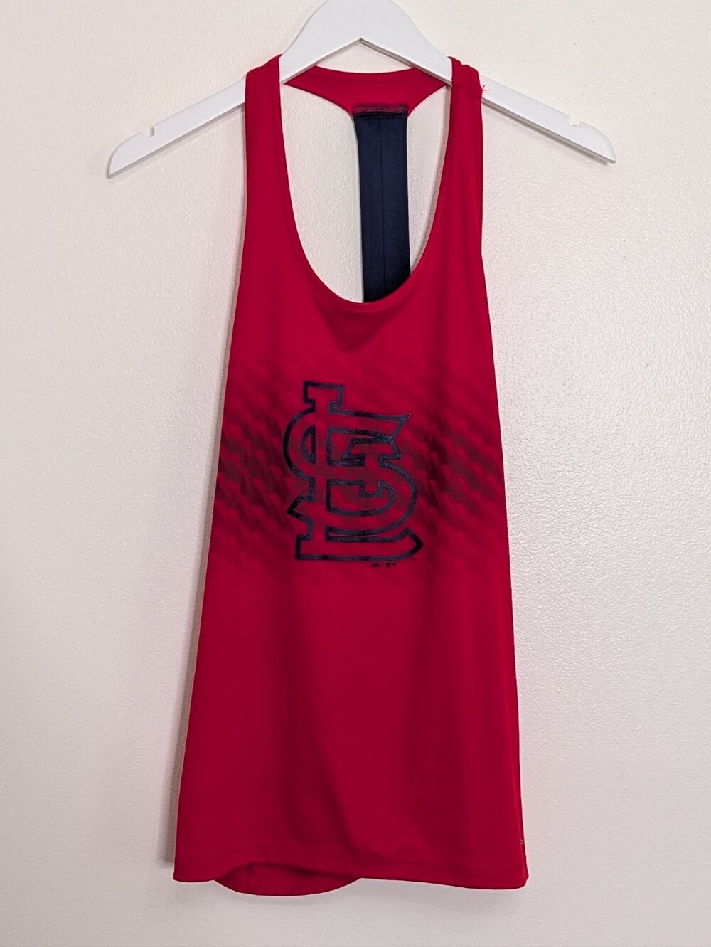 Majestic St. Louis Cardinals MLB Racerback Shirt Red/Blue XL Extra Large Tank